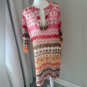 Echo Pink and Brown Beach Coverup